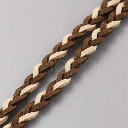 5 Yards Braided Flat Faux Suede Cord LW-TAC0001-02C-1