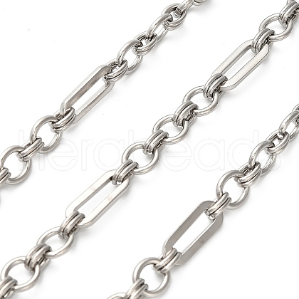 304 Stainless Steel Figaro Chains CHS-A016-75P-A-1