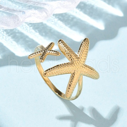 304 Stainless Steel Cuff Rings RJEW-P150-03B-G-1
