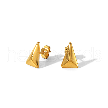Fashionable Stainless Steel Triangle Stud Earrings PU6903-1-1