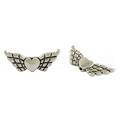 Tibetan Style Alloy Angeltee Beads TIBEB-5494-P-NR-1