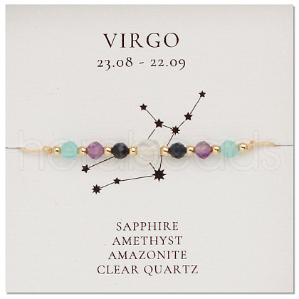 Natural Gemstone Constellation Beaded Bracelets NR2952-2-1