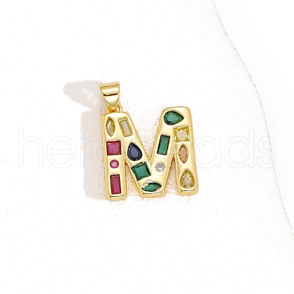Brass Micro Pave Cubic Zirconia Pendants PW-WG10C3A-01-1