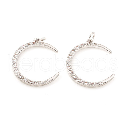 Brass Micro Pave Cubic Zirconia Pendants KK-I672-35P-1