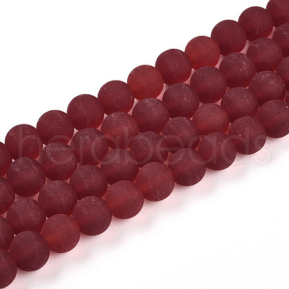 Transparent Glass Beads Strands GLAA-T032-T8mm-MD20-1