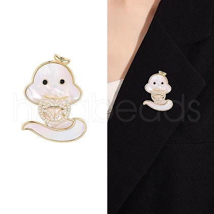 Snake with Ingot Shell Pins PW-WG658CD-01-1