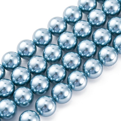 Shell Pearl Beads Strands BSHE-K015-12mm-02-1