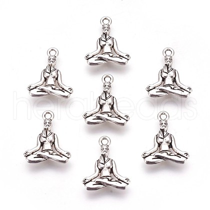 Tibetan Style Alloy Pendants TIBEP-A36593-AS-NR-1