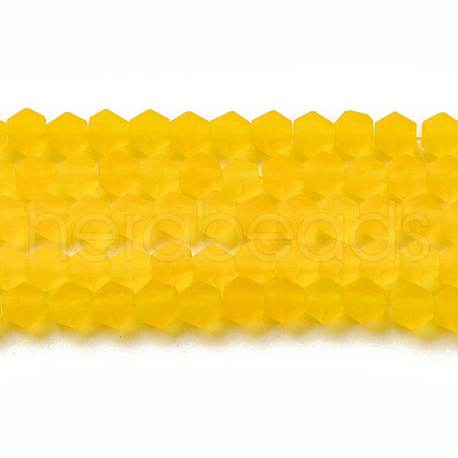 Imitate Austrian Crystal Frosted Glass Beads Strands GLAA-F029-TM2mm-B22-1