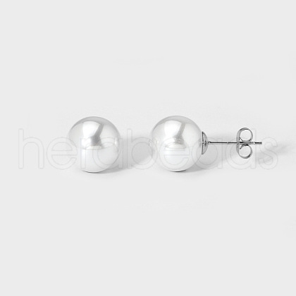 Elegant Stainless Steel Imitation Pearl Stud Earrings NB5919-11-1