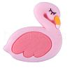 10Pcs Cartoon Flamingo Silicone Beads JX703A-1
