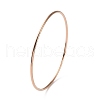 Ion Plating(IP) 304 Stainless Steel Simple Plain Bangle for Women BJEW-F461-01B-RG-2