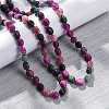Natural Dyed Malaysia Jade Tumble Stone Nuggets Beaded Long Necklaces for Women NJEW-F340-A08-3
