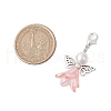 5Pcs Angel Glass Pearl & Acrylic Pendant Decorations HJEW-JM02675-01-4