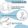 2Pcs 2 Styles Brass Pendant Cabochon Settings KK-HS0001-20P-4