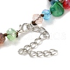 Boho Glass & Dyed Natural Shell Beaded Chips 3 Layer Necklaces for Women NJEW-H047-01C-4