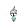 Synthetic Turquoise Teardrop Pendants FIND-PW0025-07P-22-1