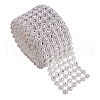 6 Rows Plastic Diamond Mesh Wrap Roll Rhinestone Crystal Ribbon Cake Wedding Decoration OCOR-WH0030-03-1