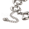 304 Stainless Steel Teardrop Link Chain Bracelets BJEW-Q776-05P-4