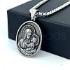 Stainless Steel Oval with Virgin Mary Pendant Necklaces RX5820-2