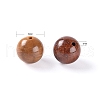 100Pcs 8mm Natural Petrified Wood Round Beads DIY-LS0002-04-3
