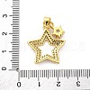 Brass Micro Pave Cubic Zirconia Pendants KK-U066-17G-3