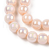 Electroplate Opaque Glass Beads Strands GLAA-T032-P6mm-AB09-2