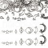  36Pcs 6 Styles Tibetan Style Zinc Alloy Connector Charms FIND-TA0002-96-1