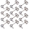 SUNNYCLUE 40Pcs 304 Stainless Steel Ball Post Stud Earring Findings STAS-SC0005-26-1