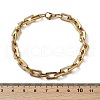 Ion Plating(IP) Rectangle 201 Stainless Steel Chain Bracelets BJEW-N240-06G-5