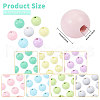 Globleland 140Pcs 7 Colors Spray Painted Wood European Beads WOOD-GL0001-18-2
