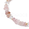 Natural Quartz Chip Beaded Bracelets for Women BJEW-JB11742-01-3