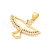 Brass Micro Pave Cubic Zirconia Pendants KK-D325-39G-2