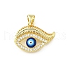 Brass Micro Pave Cubic Zirconia Pendants KK-Q066-24G-1