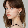 Beebeecraft 3 Pairs Brass Hoop Earrings for Women EJEW-BBC0001-66G-02-5