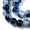 Crackle Baking Painted Imitation Jade Glass Beads Strands DGLA-T003-8mm-15-2