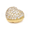 Brass Micro Pave Cubic Zirconia Beads KK-L229-076B-G-2