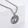 Retro Fashion Punk Stainless Steel Tree of Life Pendant Necklaces for Men RE4265-1