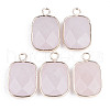 Faceted Natural Rose Quartz Pendants G-S359-179D-1