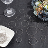 48Pcs 6 Sizes 316L Surgical Stainless Steel Hoop Earring Findings STAS-LP0001-06-3
