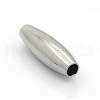 Tarnish Resistant 304 Stainless Steel Smooth Surface Magnetic Clasps with Glue-in Ends Fit 4mm Cords STAS-O042-B-08-3