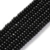 Natural Black Agate(Dyed & Heated) Beads Strands G-G177-F01-03-2