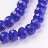Imitation Jade Glass Bead Strands GLAA-F001-6x4mm-01-3