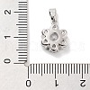 Brass Micro Pave Clear Cubic Zirconia Pendants ZIRC-L104-012P-3