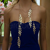 Alloy Leaf Pendant Multi Layered Y Necklaces for Women FS-WG83705-01-1