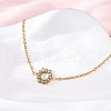 Sunflower 304 Stainless Steel Link Bracelets for Women BJEW-R027-01G-3