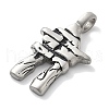 304 Stainless Steel Pendants STAS-Z098-10AS-2
