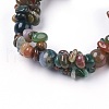 Natural Indian Agate Stretch Bracelets BJEW-JB03746-02-2