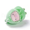 Flocky Resin Miniature Pig Figurines AJEW-Z007-02-4