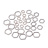 30Pcs 3 Style Alloy Linking Rings PALLOY-XCP0001-90-1